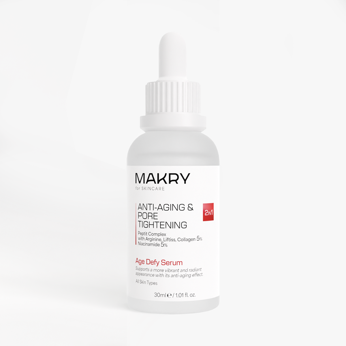 Yaşlanma Karşıtı, Gözenek Sıkılaştırıcı ve Arındırıcı Cilt Bakım Serumu 30 ML (Collagen, Niacinamide)