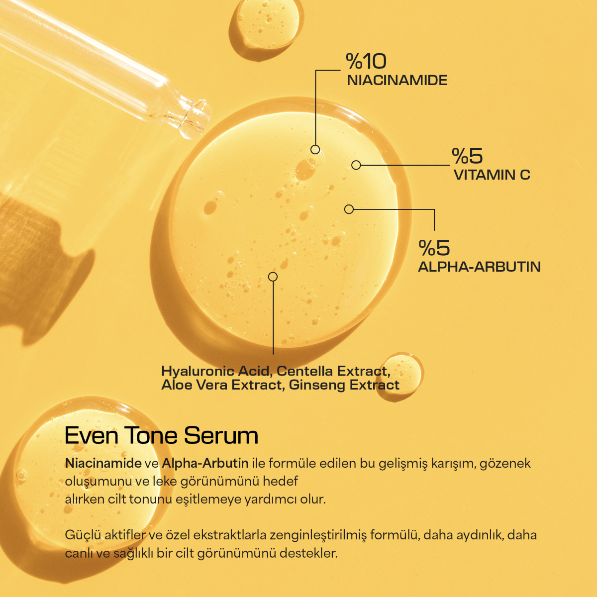 Leke Karşıtı, Aydınlatıcı ve Cilt Tonu Eşitleyici Cilt Bakım Serumu 30 ML (Arbutin, Vitamin C)
